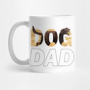 DOG DAD - chocolate labrador oil painting word art Mug